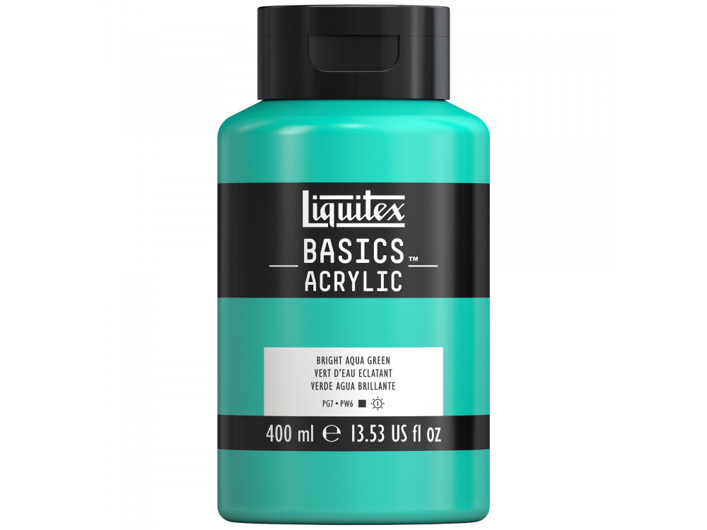 Basics Acrylic paint - Liquitex - 660, Bright Aqua Green, 400 ml