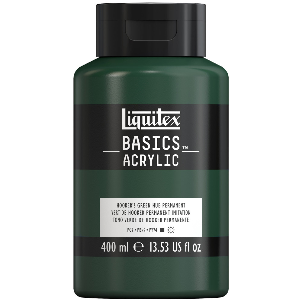Farba akrylowa Basics Acrylic - Liquitex - 224, Hooker's Green Hue Permanent, 400 ml