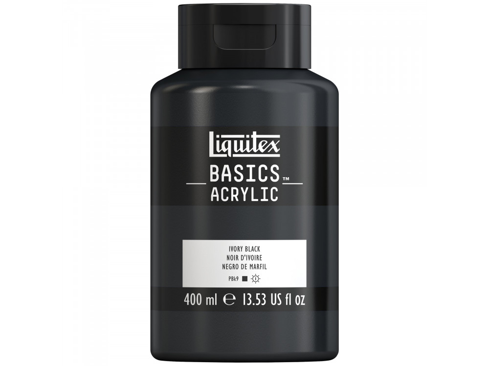 Basics Acrylic paint - Liquitex - 244, Ivory Black, 400 ml