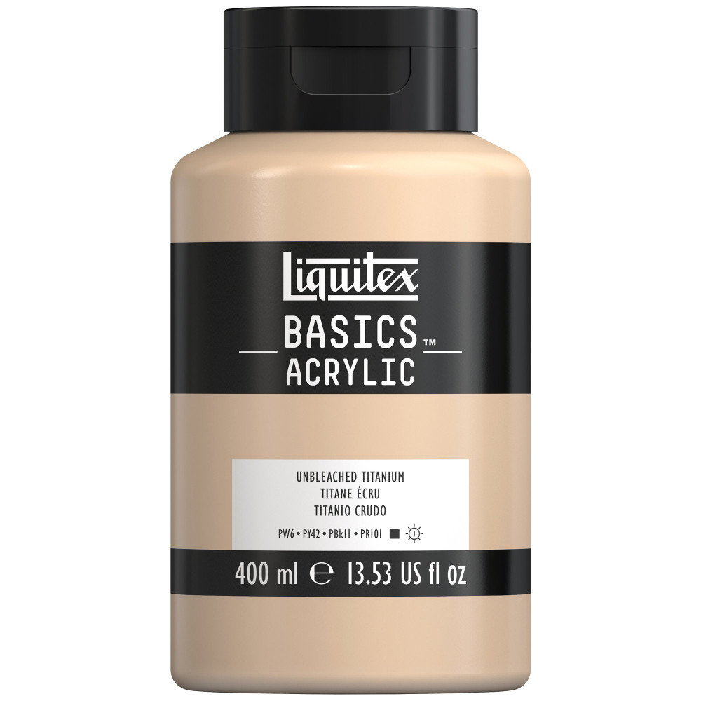Farba akrylowa Basics Acrylic - Liquitex - 434, Unbleached Titanium, 400 ml