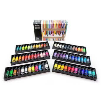 Liquitex BASICS Acrylic Assorted Colors Set of 48 Acrylics, 22ml