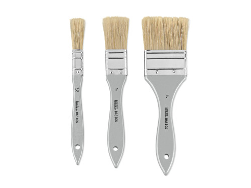 Set of flat, natural Basics brushes - Liquitex - 3 pcs