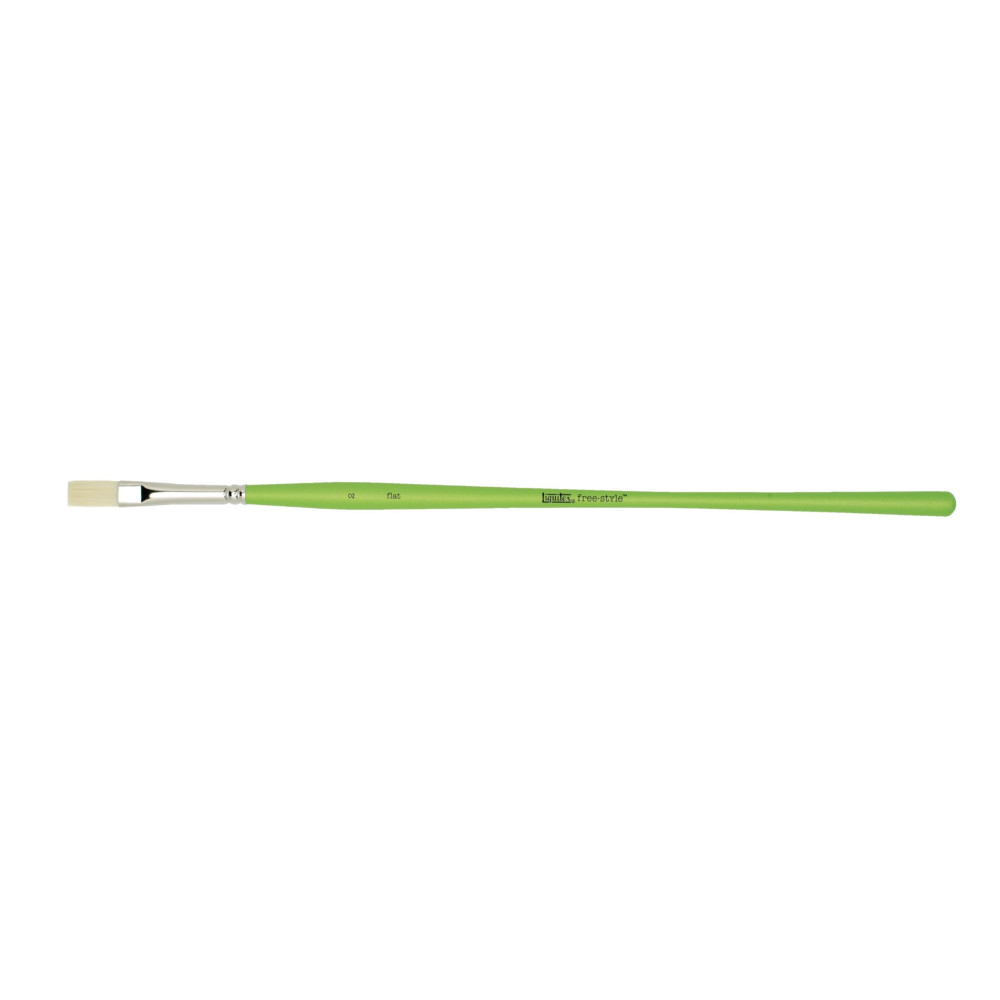 Flat, synthetic brush free-style - Liquitex - long handle, no. 2