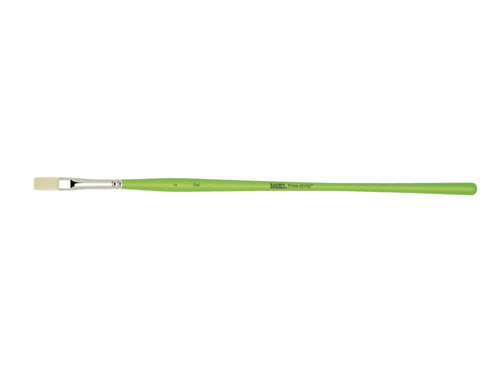 Flat, synthetic brush free-style - Liquitex - long handle, no. 2