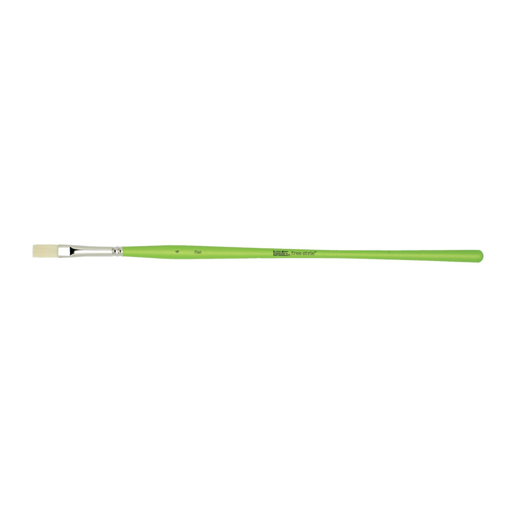 Flat, synthetic brush free-style - Liquitex - long handle, no. 4