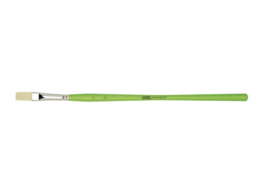 Flat, synthetic brush free-style - Liquitex - long handle, no. 6
