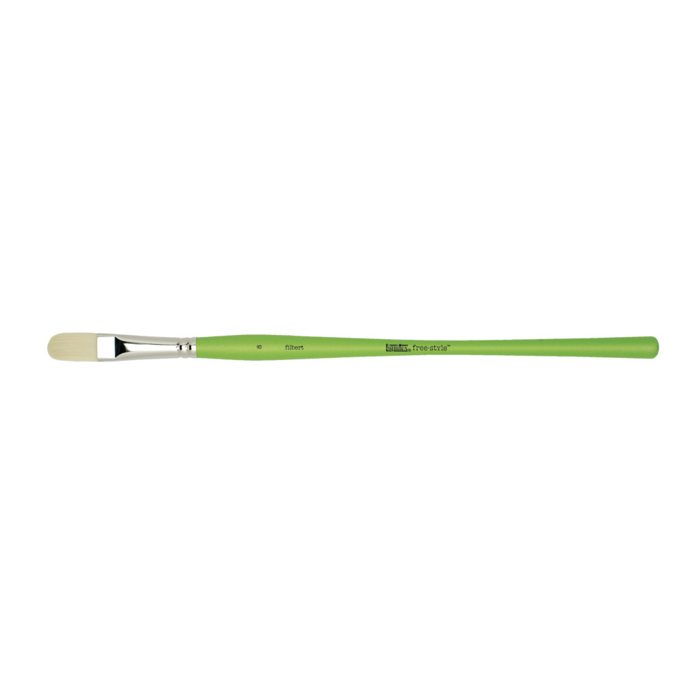 Filbert, synthetic brush free-style - Liquitex - long handle, no. 8