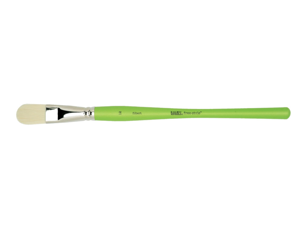 Filbert, synthetic brush free-style - Liquitex - long handle, no. 12