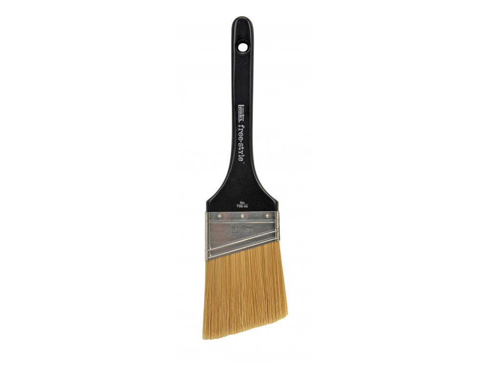 Pędzel skośny, syntetyczny free-style - Liquitex - długa rączka, 3''