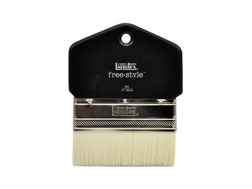 Pędzel płaski, syntetyczny free-style - Liquitex - krótka rączka, 4''