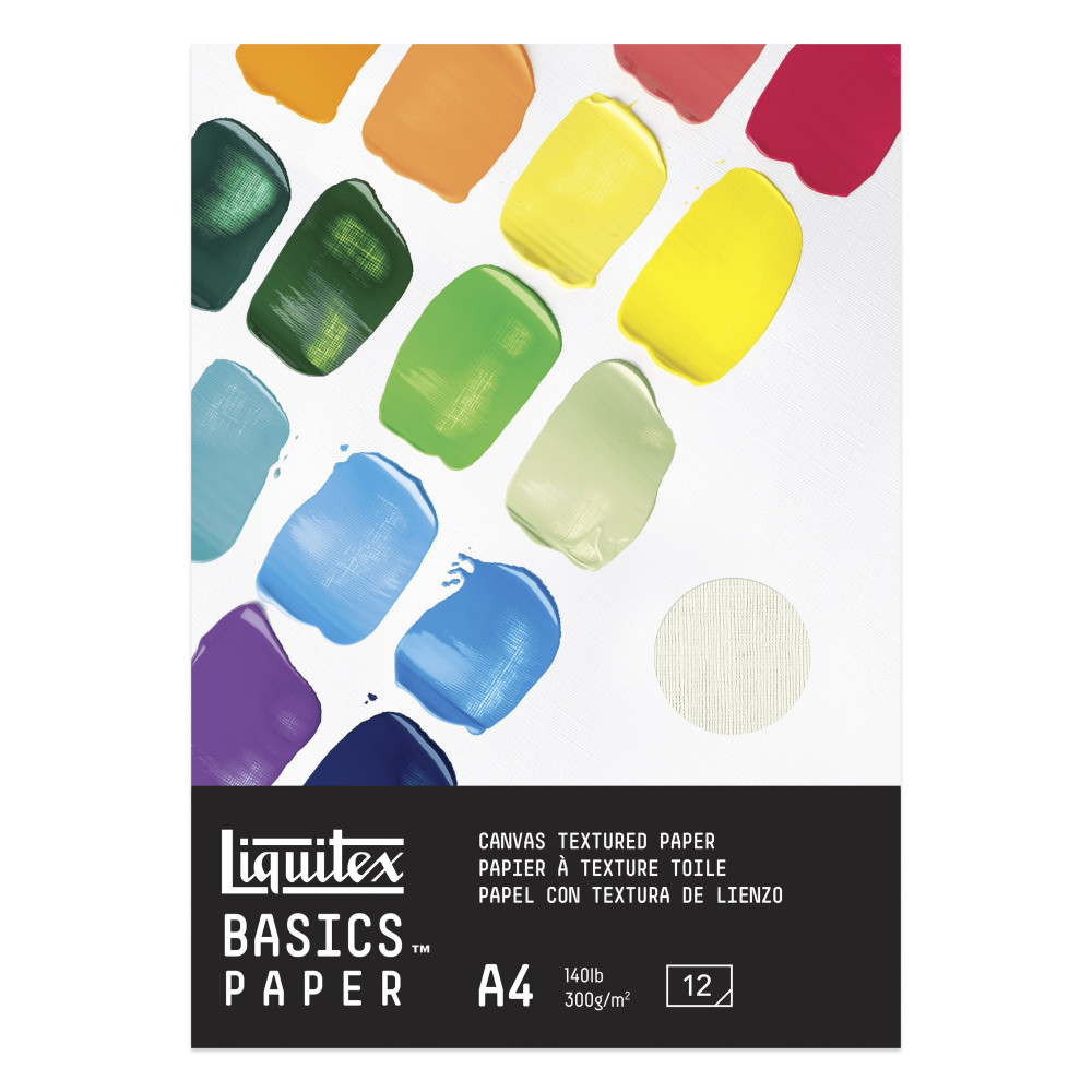 Acrylic paper pad Basics - Liquitex - canvas, A4, 300g, 12 sheets