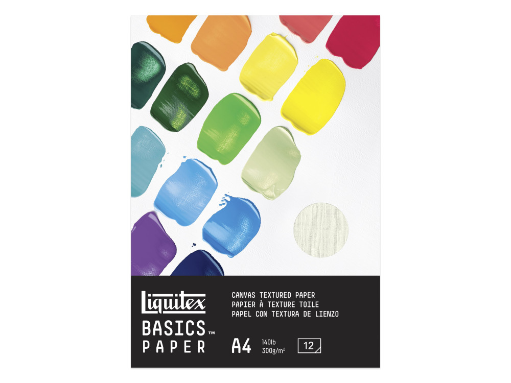 Blok do akryli Basics - Liquitex - płótno, A4, 300g, 12 ark.