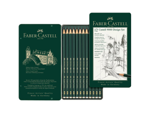 Zestaw ołówków Castell 9000 - Faber-Castell - 12 szt.