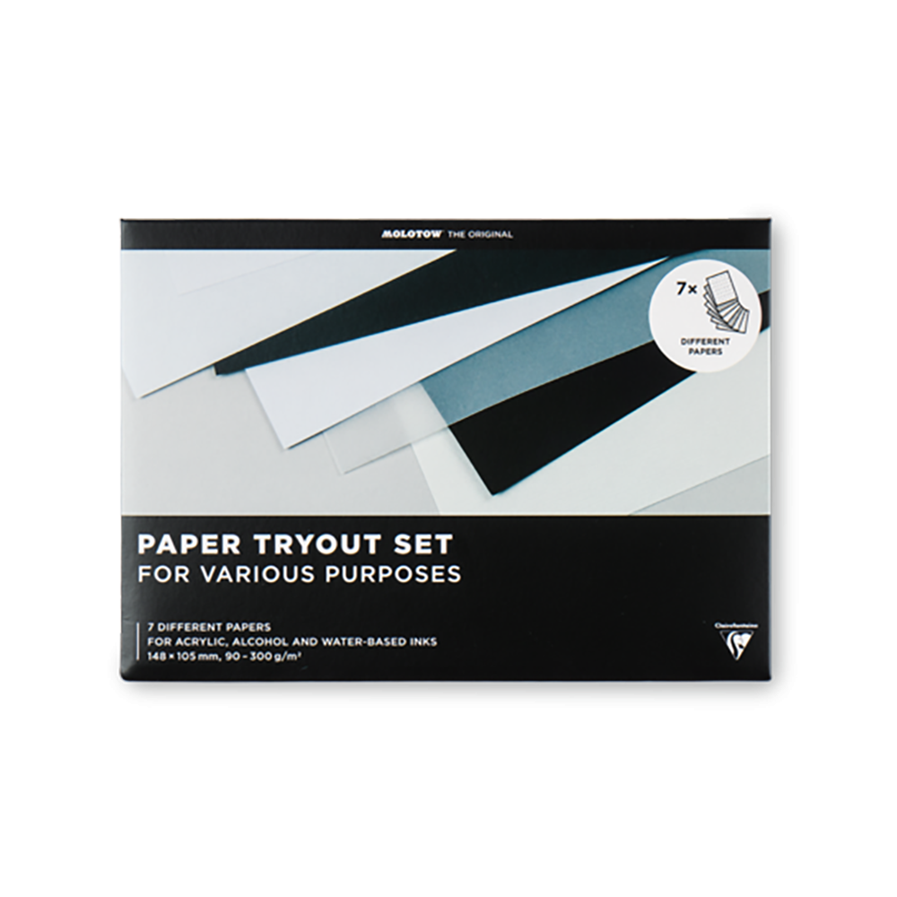 Paper Tryout Set for various purposes - Molotow - A6, 7 sheets