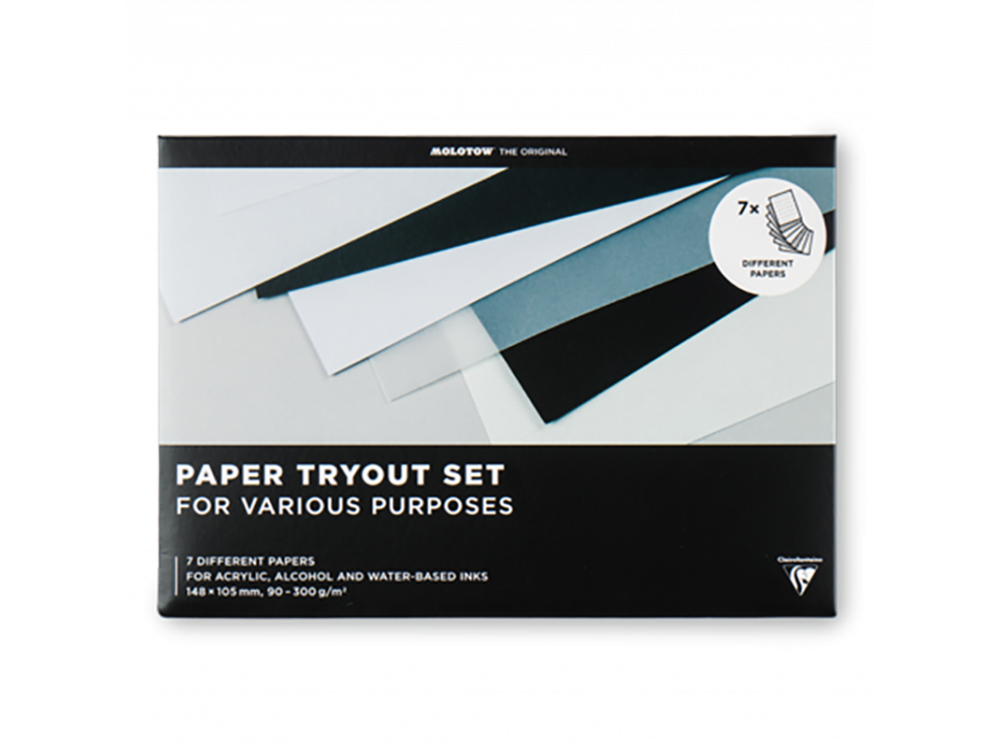 Paper Tryout Set for various purposes - Molotow - A6, 7 sheets