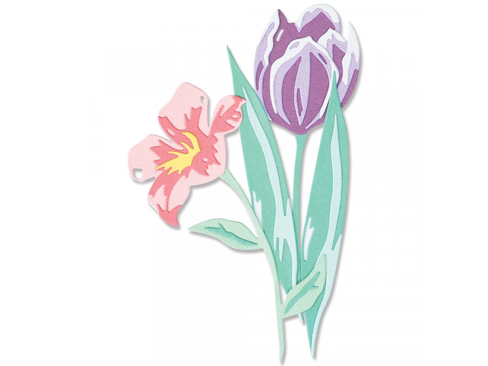 Zestaw wykrojników Thinlits - Sizzix - Layered Spring Flowers, 11 szt.