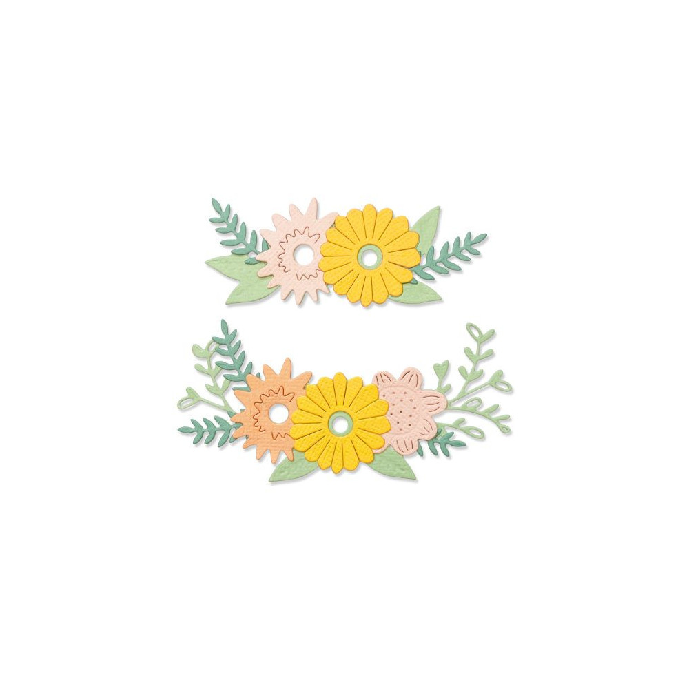 Zestaw wykrojników Thinlits - Sizzix - Floral Contours, 7 szt.