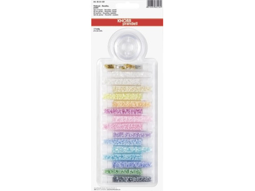 Set of beads for making jewelry - pastel, 2,5 mm, 15 pcs