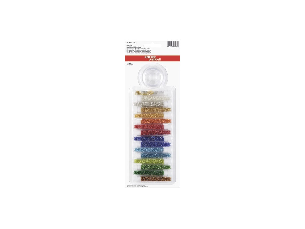 Set of beads for making jewelry - transparent, 2,5 mm, 15 pcs