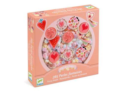 Jewelry making set for kids - Djeco - Hearts, 285 pcs