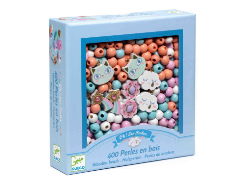 Jewelry making set for kids - Djeco - Rainbow, 400 pcs