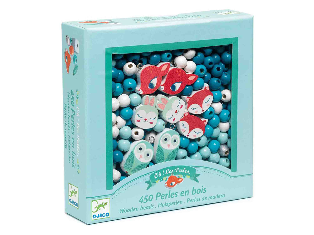 Jewelry making set for kids - Djeco - Little Animals, 450 pcs