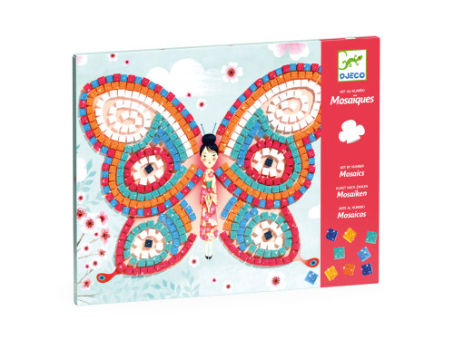 Mosaic Art by number set for kids - Djeco - Butterflies
