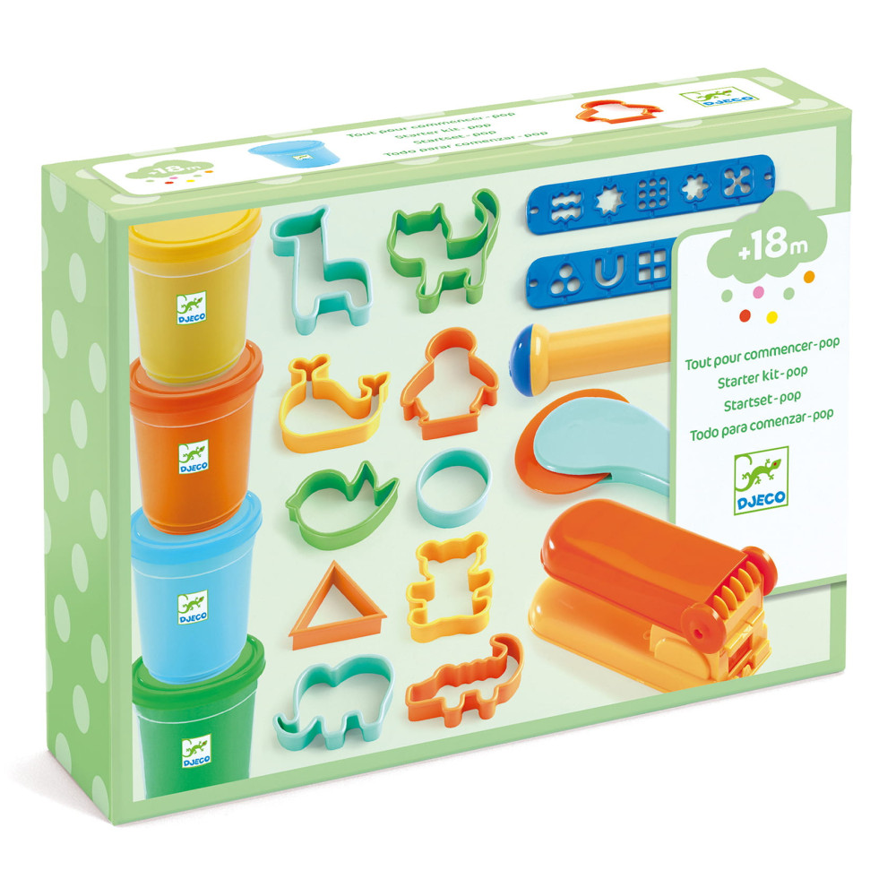 Set of play dough with accessories for kids - Djeco - 19 pcs