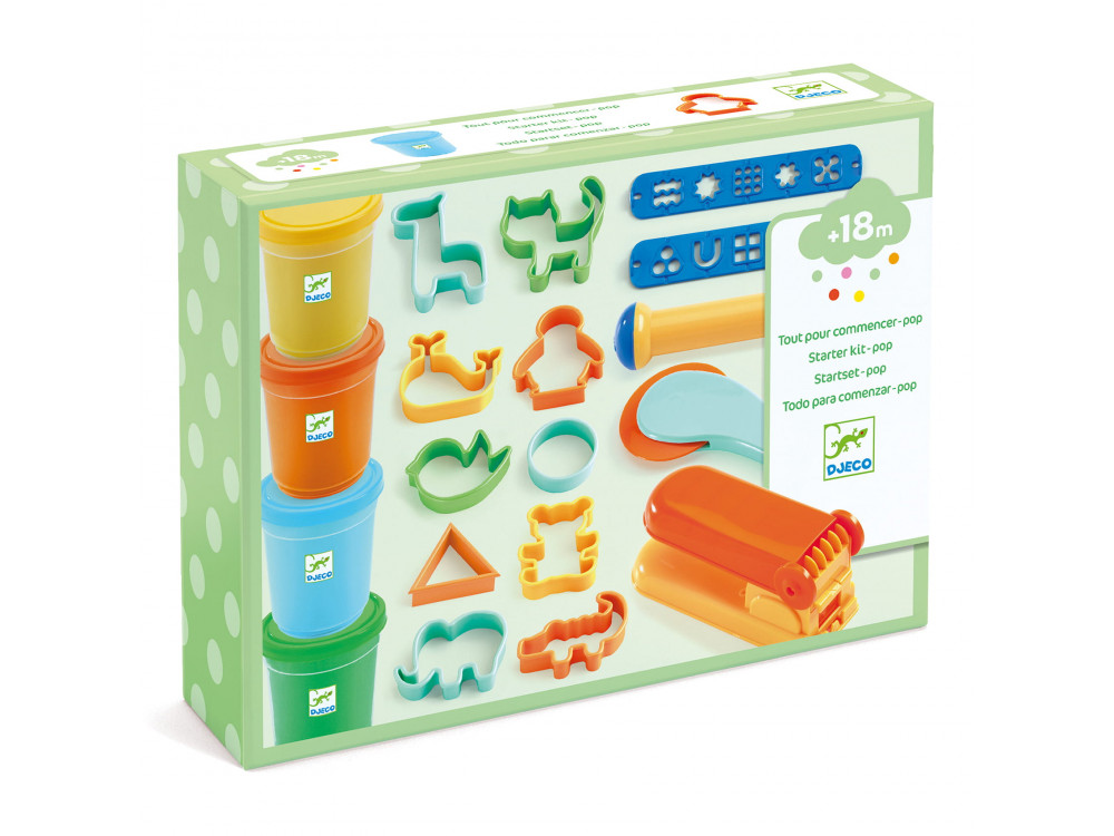 Set of play dough with accessories for kids - Djeco - 19 pcs
