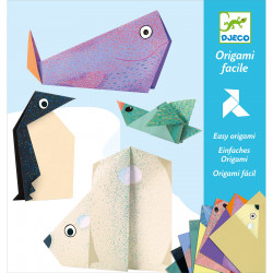 Zestaw do origami - Djeco - Zwierzęta polarne, 24 szt.