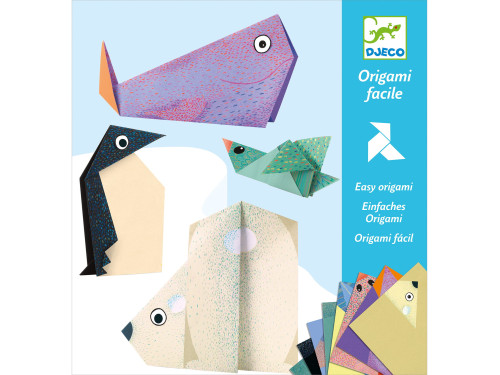 Set for origami - Djeco - Polar Animals, 24 pcs