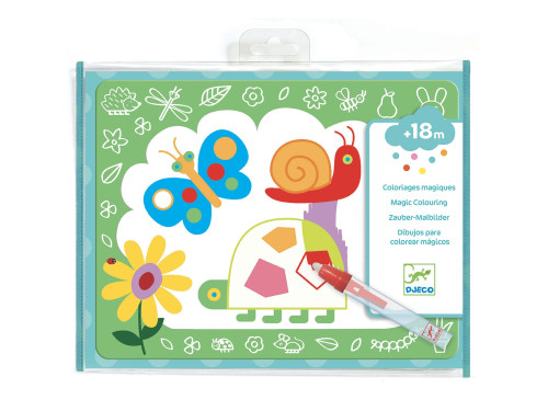 Water coloring book - Djeco - Hidden esses floreses