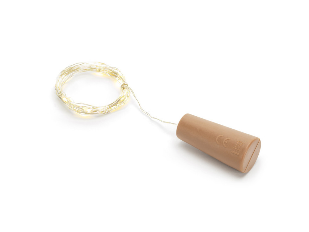 LED lights with a bottle cork - warm white, 197