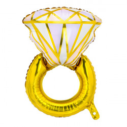 Foil balloon Ring - gold, 60 x 95 cm