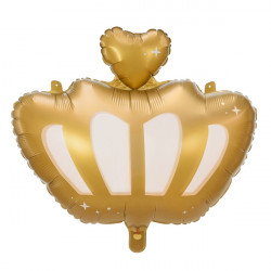 Foil balloon Crown - gold, 52 x 42 cm