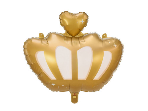 Foil balloon Crown - gold, 52 x 42 cm