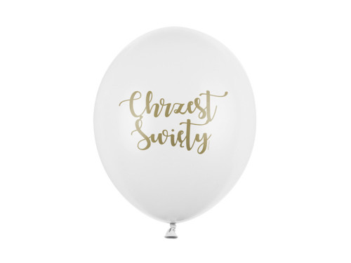 Latex balloons Holy Baptism - white, 30 cm, 6 pcs