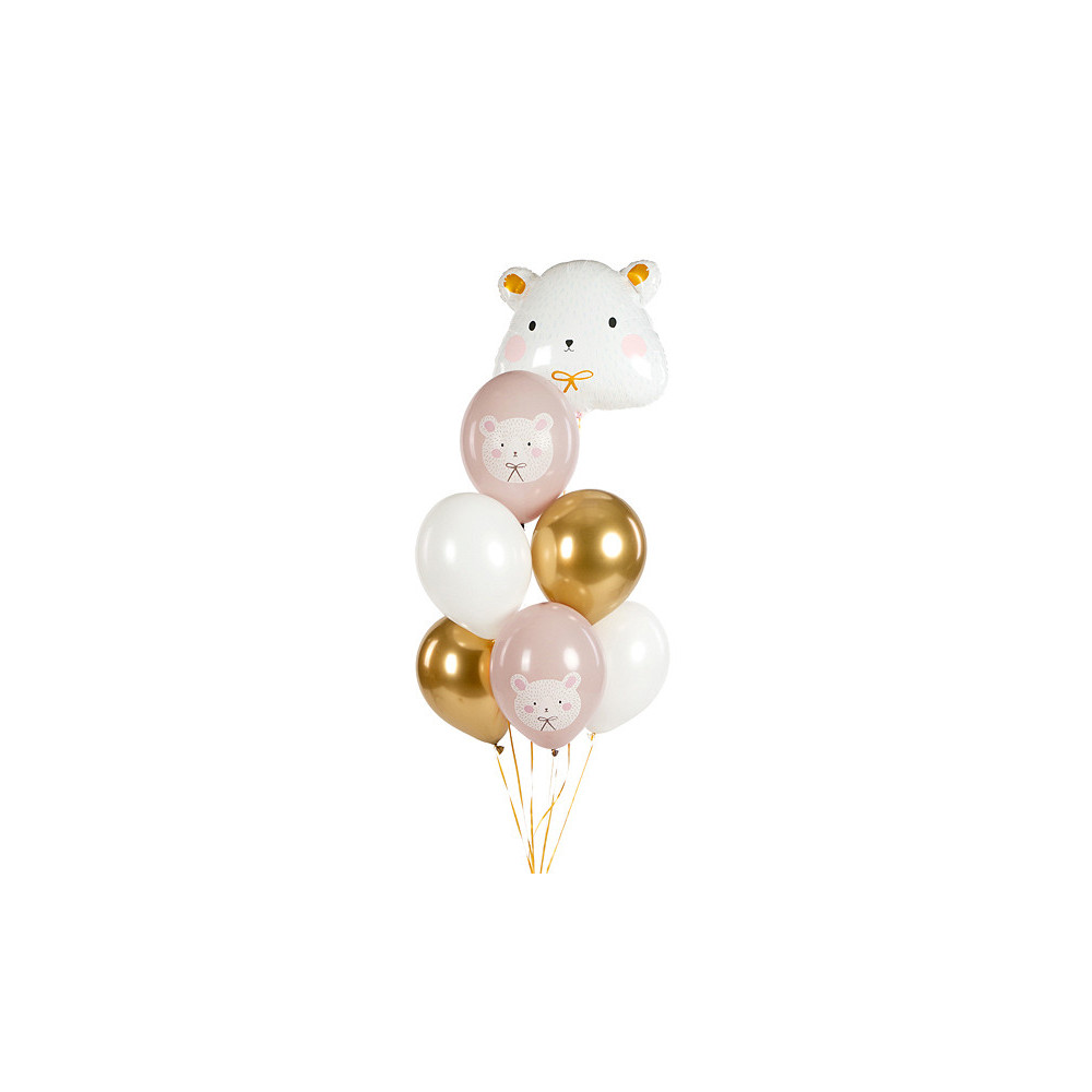 Latex balloons Polar Bear - pastel, 30 cm, 6 pcs
