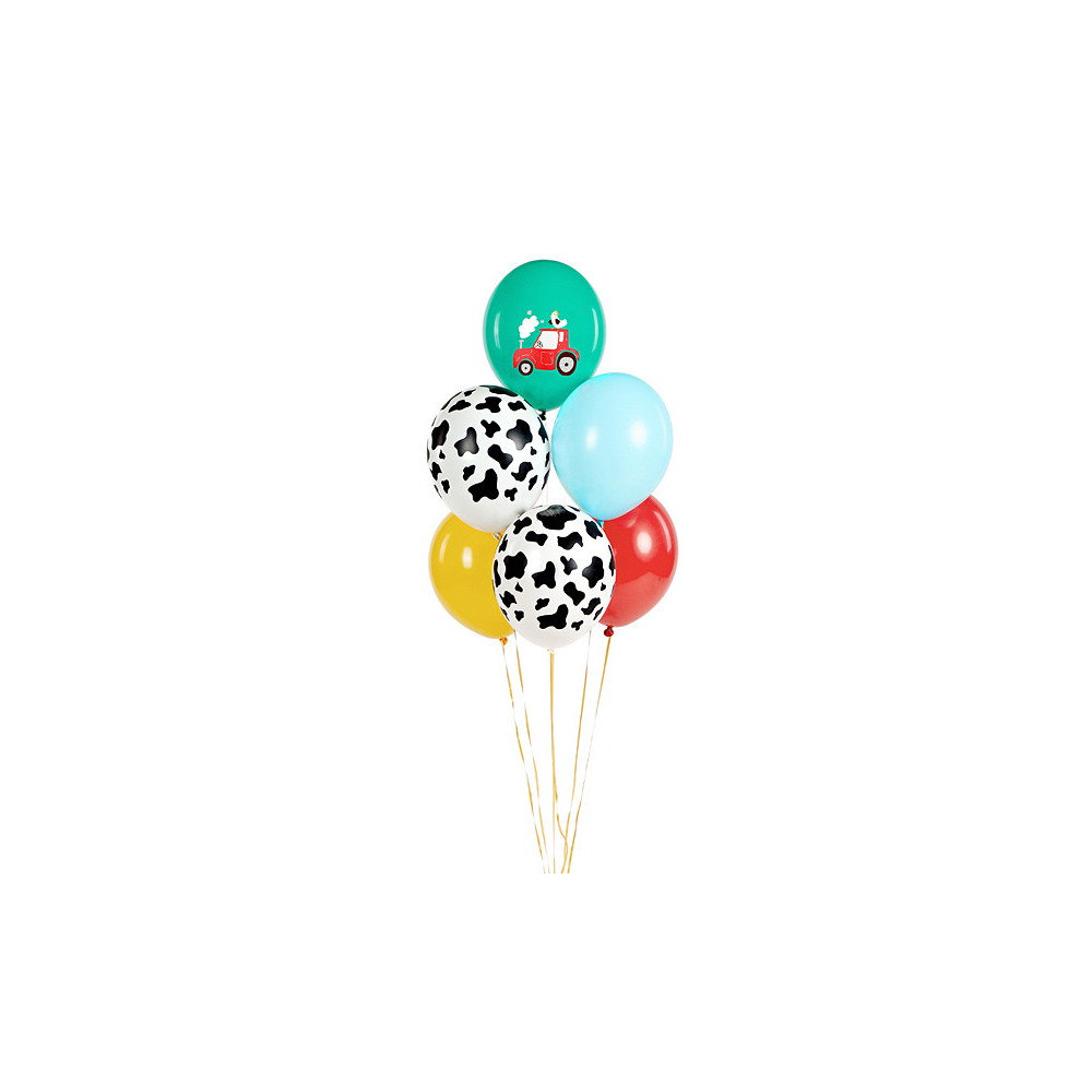 Latex balloons Farm - colorful, 30 cm, 6 pcs