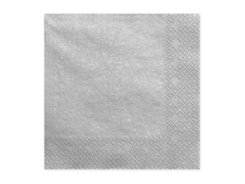 Napkins - silver, 20 pcs.