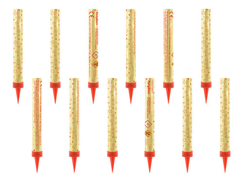 Sparklers candles - gold, stars, 12 cm, 12 pcs.