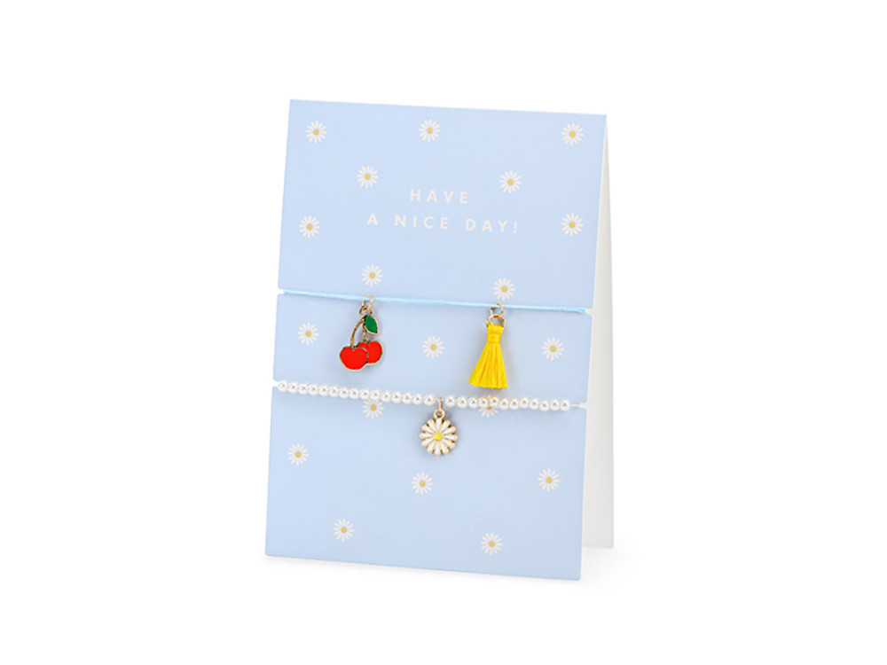 Greeting card with bracelets, Have a nice day! - 10,5 x 14,8 cm