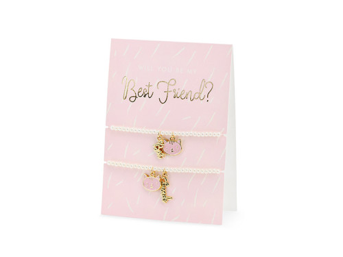 Greeting card with bracelets, Best Friend - 10,5 x 14,8 cm
