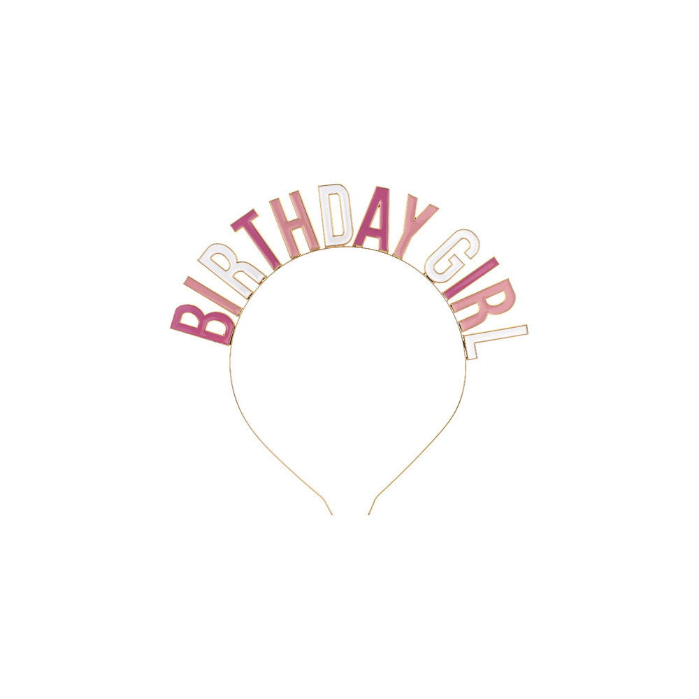 Headband Birthday Girl - pink