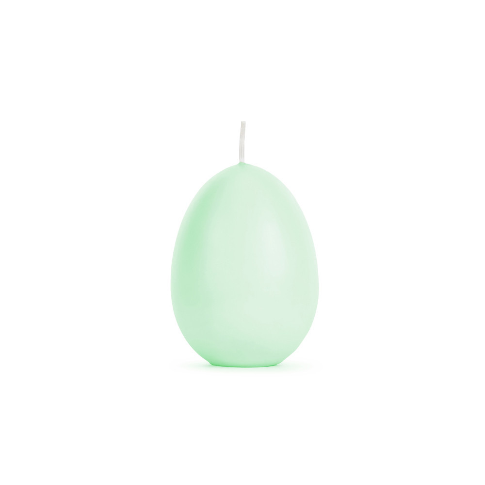 Świeczka jajko - jasnozielona, 10 cm
