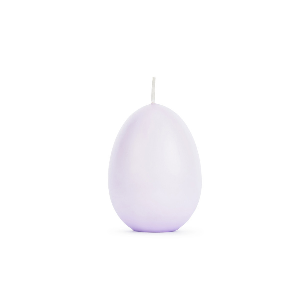 Świeczka jajko - jasnofioletowa, 10 cm