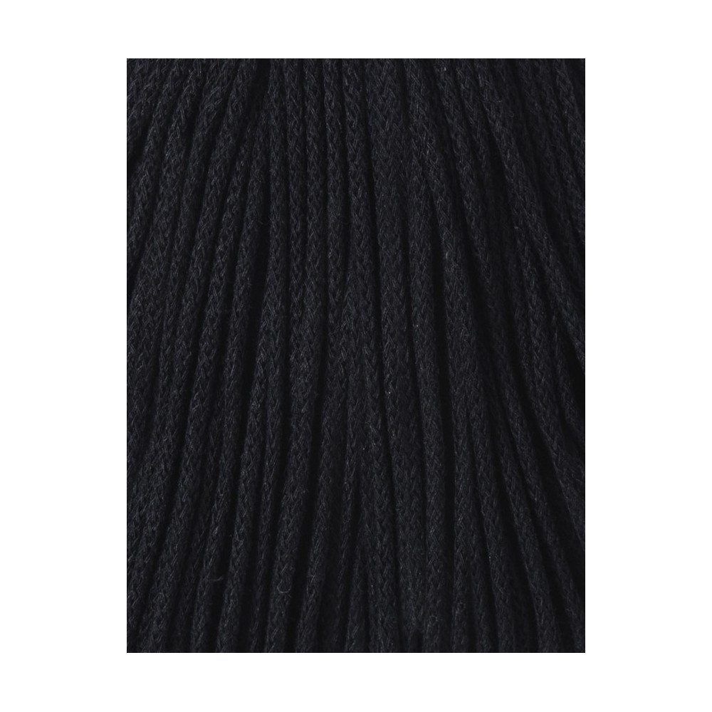 Braided cotton cord Junior - Bobbiny - Black, 3 mm, 100 m