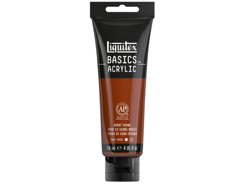 Farba akrylowa Basics Acrylic - Liquitex - 127, Burnt Sienna, 118 ml
