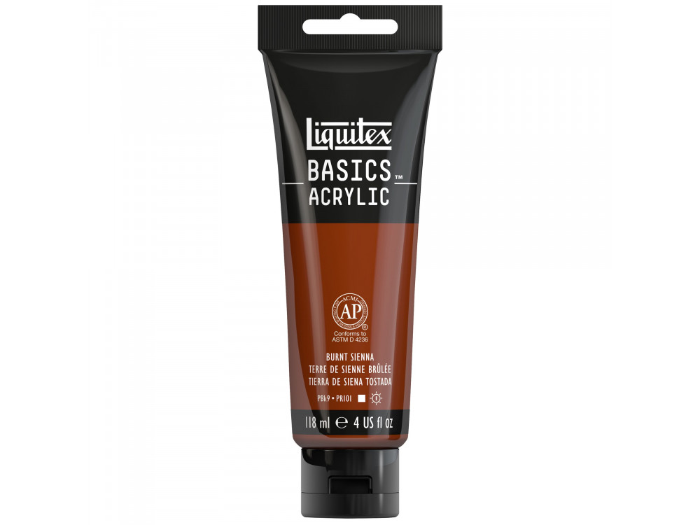 Basics Acrylic paint - Liquitex - 127, Burnt Sienna, 118 ml