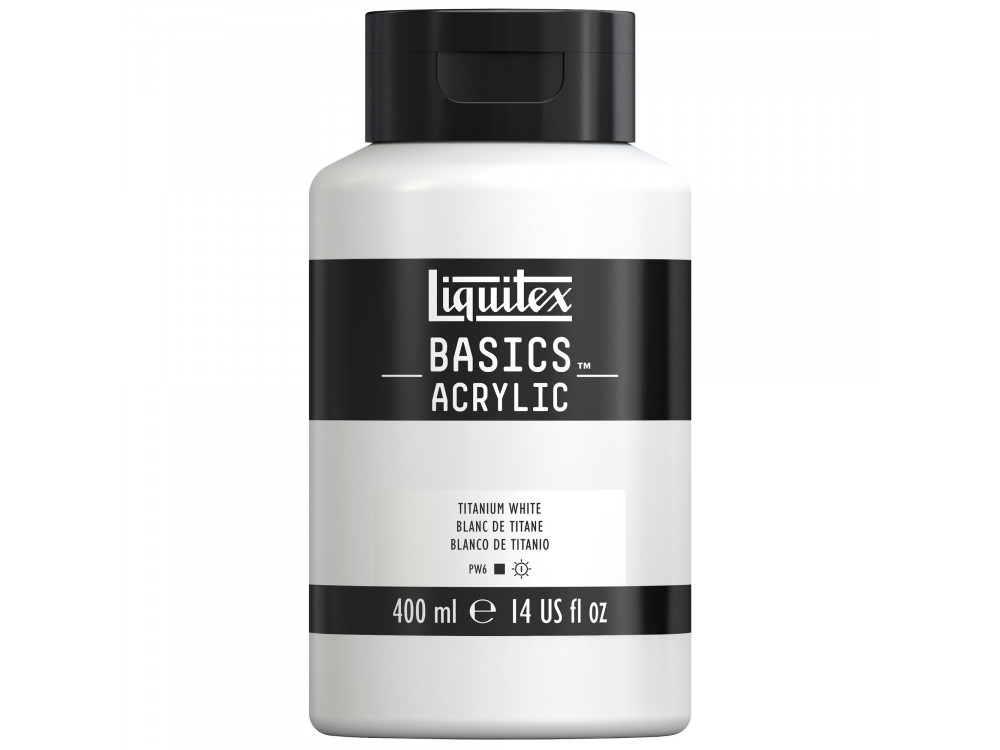Farba akrylowa Basics Acrylic - Liquitex - 432, Titanium White, 400 ml